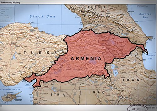 Map of historic Armenia